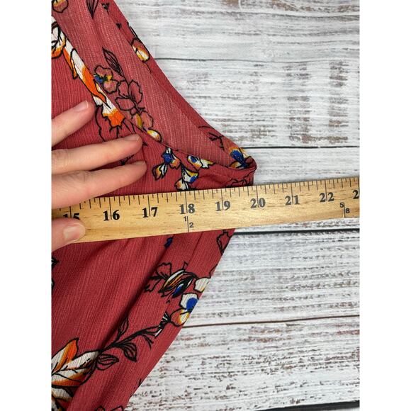 As U Wish High Neck Sleeveless Jumpsuit Wide Leg Small Boho Wedding Floral Beach - Picture 7 of 12